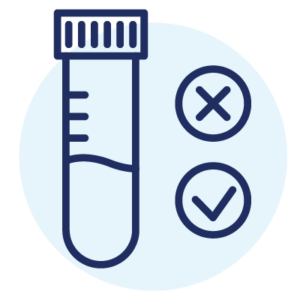 Icon graphic of test tube for STI Testing